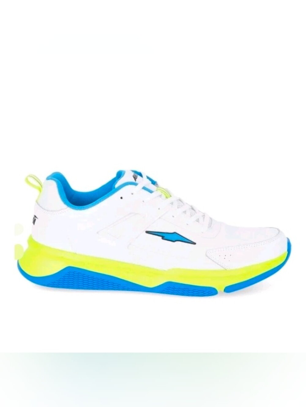 Avia White Sneakers with Blue & Neon Yellow Accents